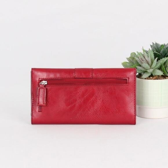 Guess Y2K Cherry Red Leather Trifold Wallet - Picture 5 of 5